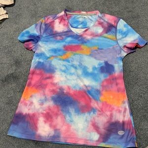 Tie dye workout shirt sleeve shirt
